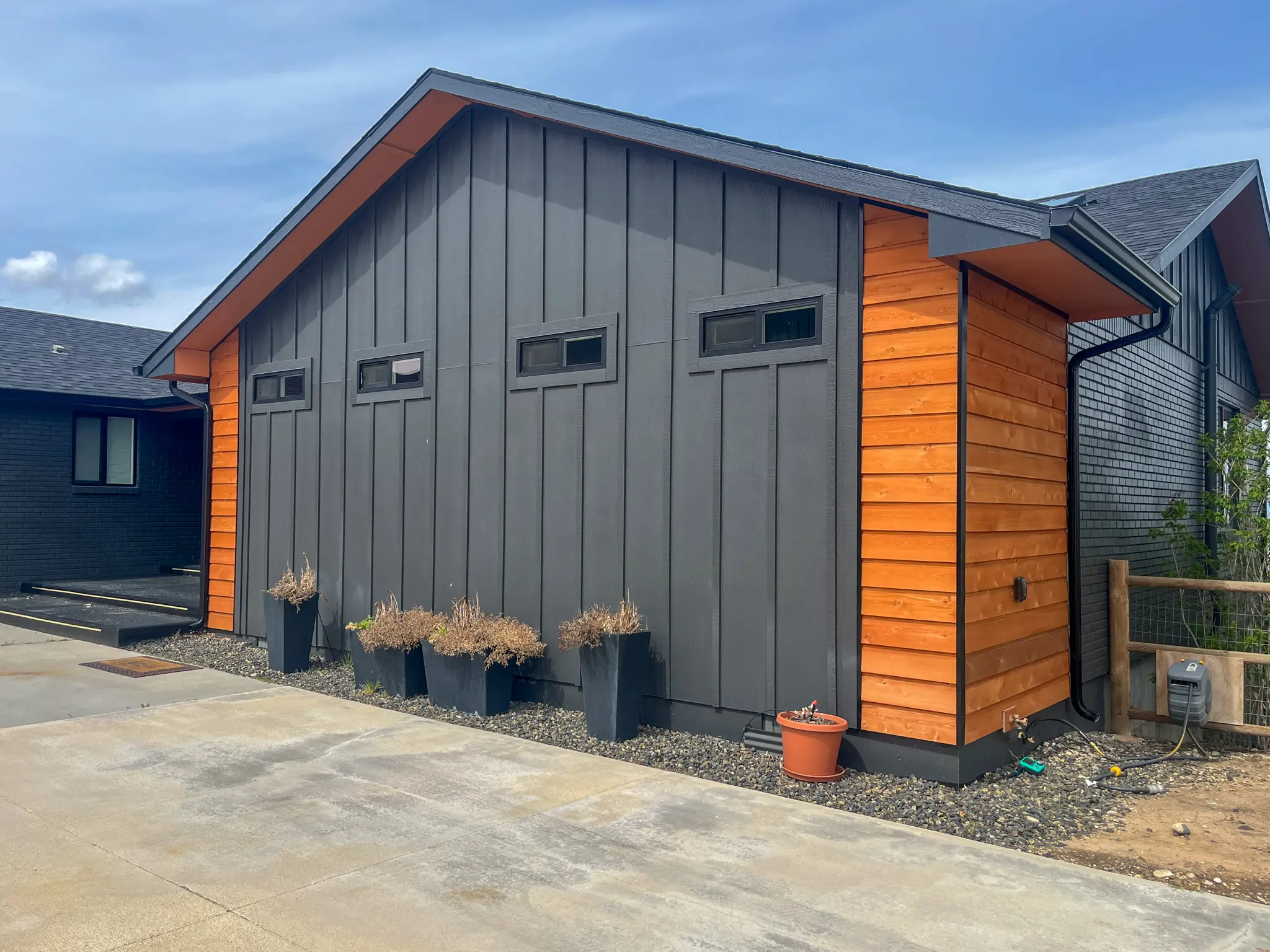 A remodeled home entry.