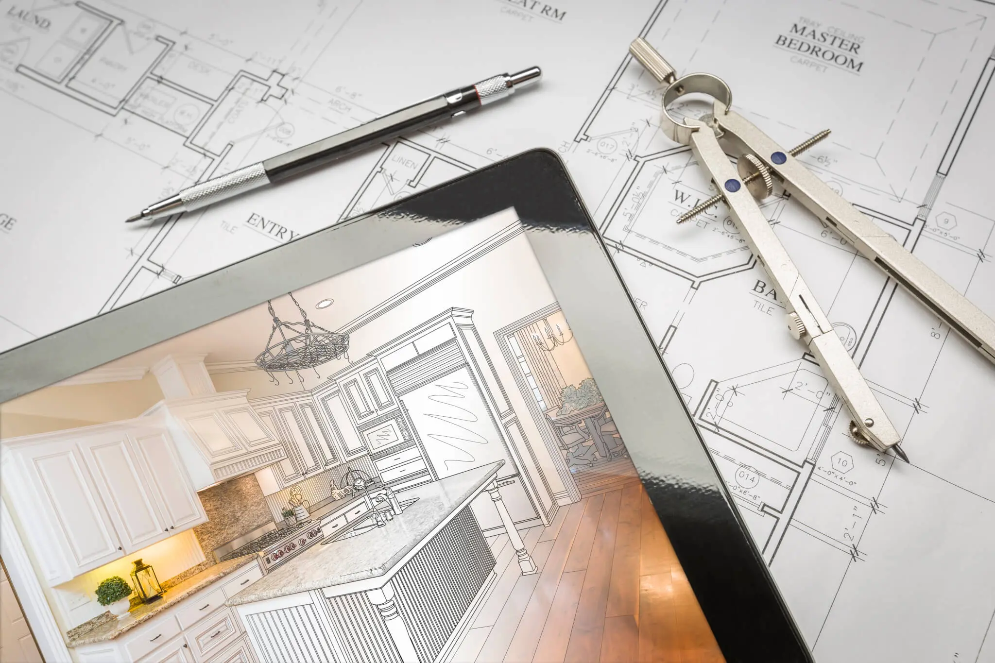 A DSC kitchen render brought to life — architectural design in practice.